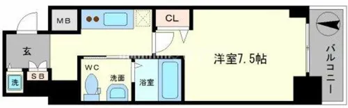 ステージグランデ堺筋本町【4階】の間取り
