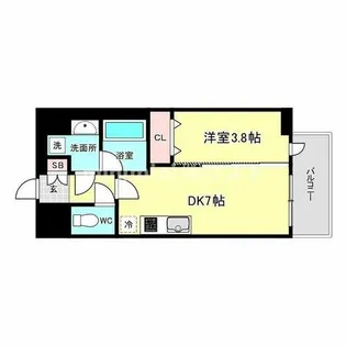 スプランディッド弁天町DUE【3階】の間取り