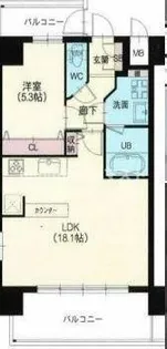 ラグレース福島【6階】の間取り