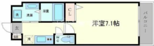 リヴィアス難波エアリー【6階】の間取り