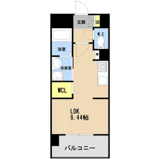 LIBTH箱崎宮前【15階】の間取り