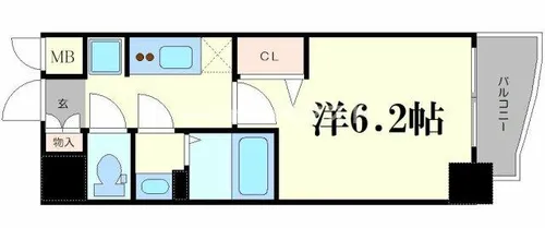 グランカリテ大正ドマーニ【2階】の間取り