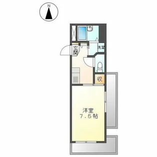 ソレイユ生駒【501号室】の間取り