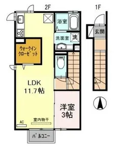 プラムコート【2階】の間取り