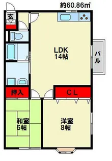 福岡県北九州市小倉北区新高田1丁目【アパート】の間取り