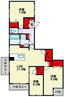 クレスト則松【2階】の間取り