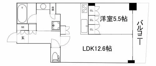 ファインフラッツ北浜【8階】の間取り