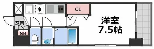 Luxe今里Ⅱ【4階】の間取り