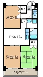 エステート KAMIYA【3階】の間取り