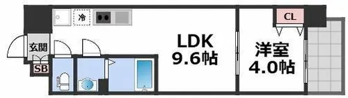 ANDTERRACE文の里【5階】の間取り