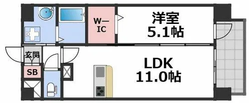 ラ・リヴィエール【1階】の間取り