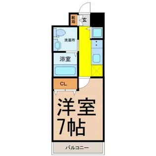 ラ ヴィ アン ローズ【7階】の間取り