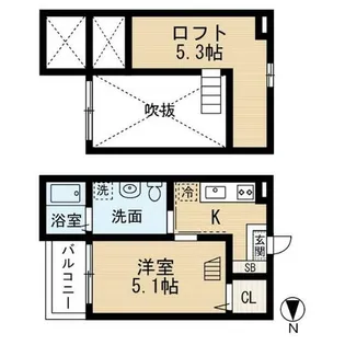 ヴィレッタ大正町【1階】の間取り