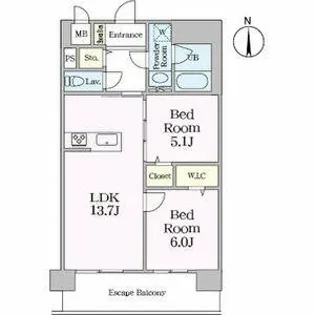 フォレストスクエア六番【2階】の間取り