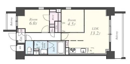 ツインアウルズ【10階】の間取り