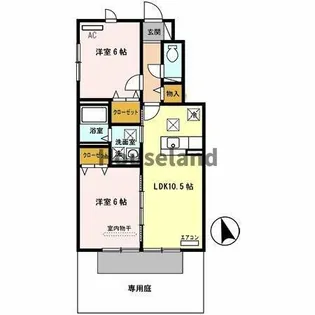 ルミエール岩橋(ルミエールイワセ) A棟【1階】の間取り