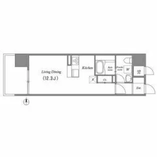 Gramercy Shirakawa Koen【6階】の間取り