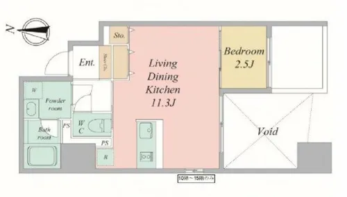 エスリードレジデンス大阪谷町ザ・マークス【5階】の間取り