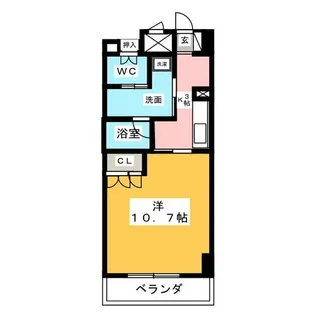 1Kの間取り画像