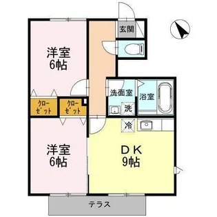 カトル・セゾン【1階】の間取り