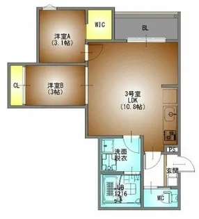 REGALEST中村日赤【1階】の間取り