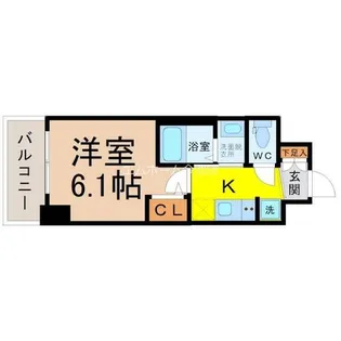 エステムコート名古屋新栄Ⅲグローリィ【12階】の間取り