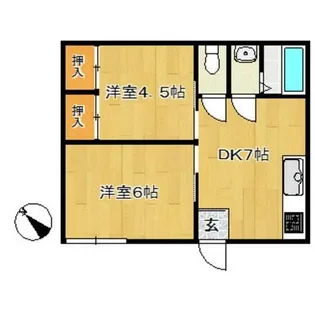 ホワイトシティ東新【1階】の間取り