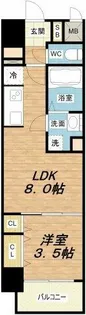 リアライズ南巽【6階】の間取り