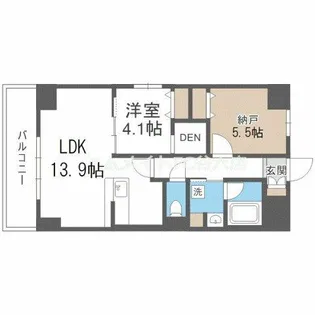 ベルンガーデン勝山北【10階】の間取り