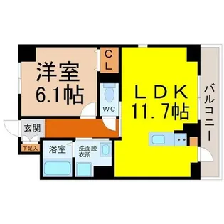 ロイヤル山王【4階】の間取り