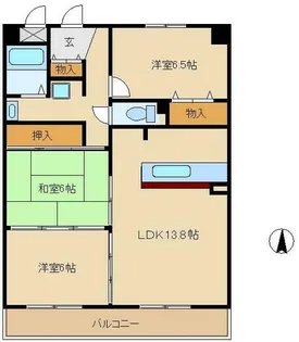 兵庫県尼崎市南塚口町2丁目【マンション】の間取り