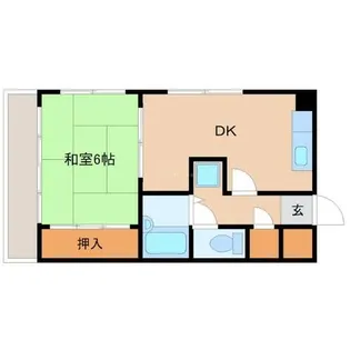 グッドストック東難波【4階】の間取り