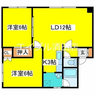 プリンスコートⅡ【1階】の間取り