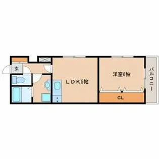 サニーシックス【1階】の間取り