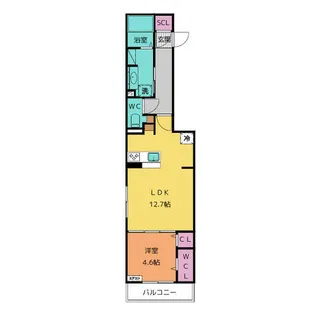 セレスティア熱田【2階】の間取り