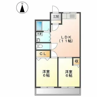 カーサカラカス【402号室】の間取り