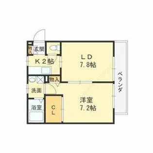 グランメール【1階】の間取り