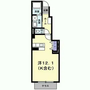 エコー桂【1階】の間取り