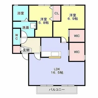 フレシールTuki【2階】の間取り