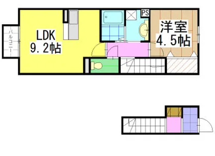 福岡県北九州市八幡西区本城3丁目【アパート】の間取り