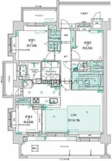 アクタス博多グランミライ【4階】の間取り