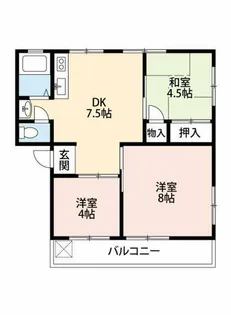 グリンティア日名【2階】の間取り