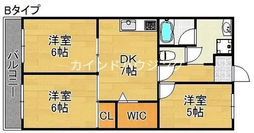LakiaMaison帝塚山西【1階】の間取り