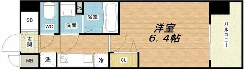 1Kの間取り画像