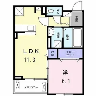ニューメゾン山冨士【2階】の間取り
