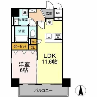 トンシェトア【4階】の間取り