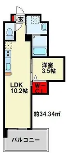 行橋センタービル【802号室】の間取り