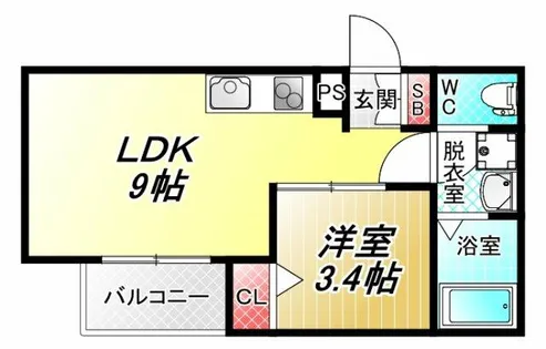 F style八尾北久宝寺【2階】の間取り