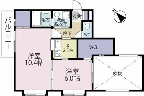 ラ・コルダ西小倉【2階】の間取り