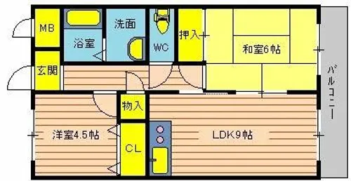 エトワール西神戸【301号室】の間取り
